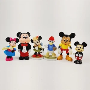 6 Estatuillas Disney De Colección Mickey Mouse Minnie Donald Duck Remco Tootsietoy - Imagen 1 de 8