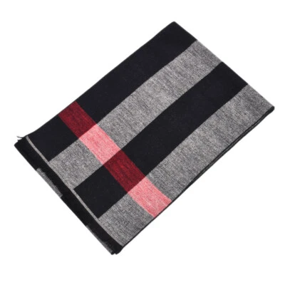 Мужская зима утолщенный теплый модный шарф универсальный клетку кисточки шарф подарок мужской - Изображение 1 из 4