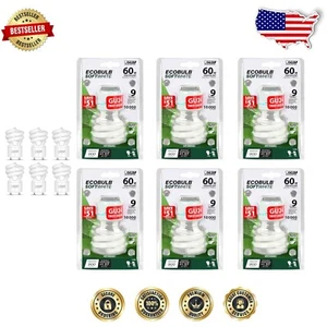 Feit 60W Equivalent GU24 CFL Bulbs – Soft White 900 Lumens, UL Listed (6 Count) - Picture 1 of 3