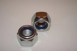 M16 x 1.5 FINE PITCH NYLOC NUTS NYLON INSERT LOCK ZINC PLATED Landrover - Picture 1 of 12