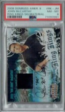PSA 8 John McCarthy 2008 Donruss Americana #RK-JM Rookie Card Auto 500 Made