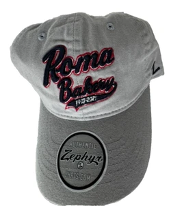NWT Roma Bakery 1907-2021 gray blue Baseball hat cap Zephyr Adult one size SJ - Imagen 1 de 5