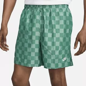 Nike Men's Club Flow Checkers Green Running Soccer 5" Shorts FN3098-365 NEW $50 - Picture 1 of 6