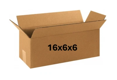 16" x 6" x 6" CARDBOARD BOX - 200 lb - SINGLE BOX - Image 1 of 4