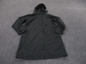 LL Bean Jacket Adult S Gray Long Outdoors Rain Coat Parka Hiking Farm Work Women - Picture 1 of 14