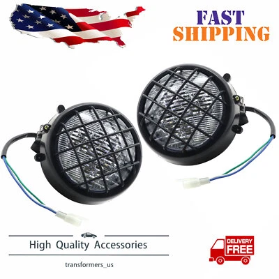 2x LED Headlights for Yamaha Banshee 1987-2006 lens bulbs Grills Warrior 350 - Image 1 of 4