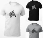 Zebra Head Print T-Shirt | Women Men Youth | White Black Grey Colour Tees