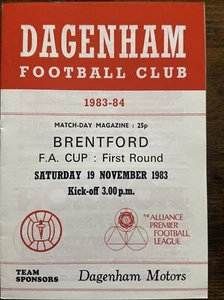 Dagenham v Brentford(FA Cup First Round 83/4) 19/11/83 - Picture 1 of 2
