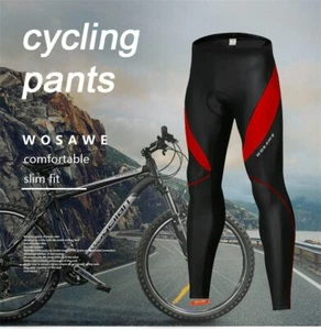 Mens Trouser Cycling Winter Thermal Cold Wear Padded Legging Bike Pants - Picture 1 of 14