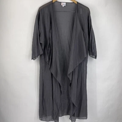 Cardigã feminino Lularoe frente aberta tamanho médio M transparente leve drapeado - Imagem 1 de 4