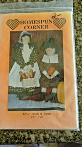*HOMESPUN CORNER #250 MODELLO BAMBOLA ALTA 20" JACOB AND SARAH - Foto 1 di 2