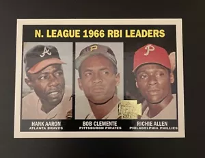 Hank Aaron (Clemente) 2002 Topps Archives 1967 Topps N, League RBI Leaders #193 - Picture 1 of 2
