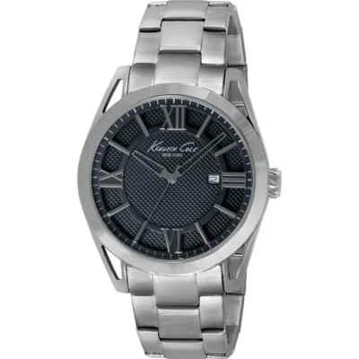 Kenneth Cole Stainless Steel Black Dial Date Watch KC9372 - Image 1 of 2