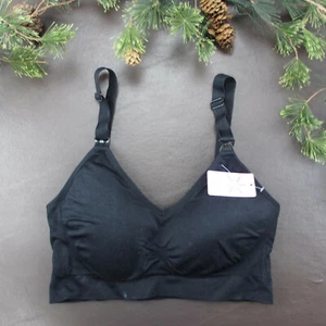 iLoveSIA Bra Size M Black Wireless Padded Adjustable Clasp Back - Picture 1 of 10