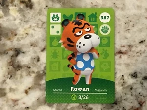 ROWAN #387 Animal Crossing Amiibo Authentic Nintendo Mint Card From Series 4 - Picture 1 of 2