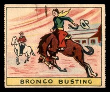 1933 R128 Western Strip Card #4 Bronco Busting GD