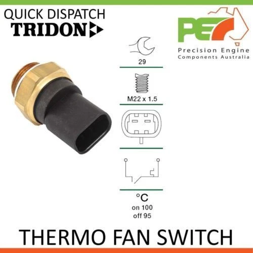 * TRIDON * Thermo Fan Switch For Holden Barina SB - (incl Combo) SB-Gsi - image 1 of 4