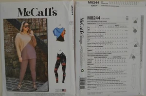 McCalls 8244 - Misses' and Women's Workout: Tops and Leggings - Picture 1 of 1