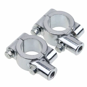 7/8" 22mm Handle Bar Handlebar Mirror Adaptor Clamp On Mount Bracket Motorcycle - Picture 1 of 9