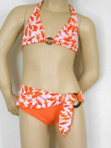 NEW Submarine Girls Boutique 2pc Lucky Gold Fish Bikini Swimsuit sz 8 lk 6x/7 - Picture 1 of 1
