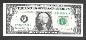 1988A $1 Web Note FRN, fr. 1917, E50852632K Run 8-EK Block 8-6 GEM - Picture 1 of 2