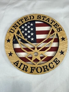 U S Air Force Plaque wood - Picture 1 of 3