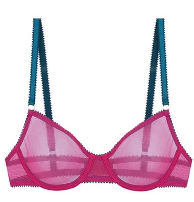 NEW Dora Larsen EILISH Underwire BRA CRANBERRY TEAL Womens CHOOSE SIZE - Image 1 of 4