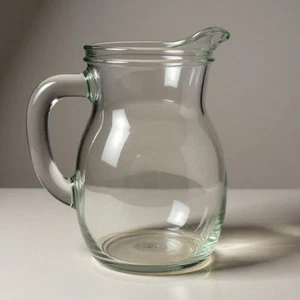 Vintage Glaskrug Italien 80er Jahre klein gemarkt 0,5 L Milchkännchen Saft - Bild 1 von 4