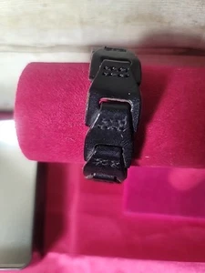 Vintage Fossil Leather Wristband Men's Wide Magnetic Clasp (Rare) With Tin - Picture 1 of 5