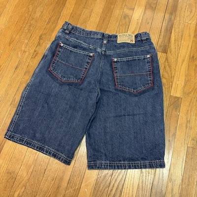 VTG Bugle Boy Carpenter Shorts Y2K Blue Dark Denim Baggy Skate Grunge Size 36 - Image 1 of 4