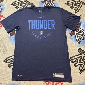 Oklahoma City Thunder NBA Block Logo OKC Nike Men's L-T T-Shirt (AR2543-419) - Picture 1 of 5