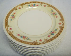 7 Vtg Giftible Czechoslovakia Princess China Glenthorne Forget Me Not Plates7.75 - Picture 1 of 13