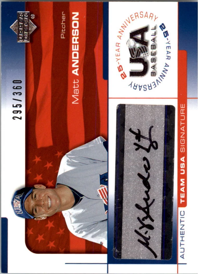2004 USA Baseball 25th Anniversary Signatures Black Ink Auto YOU PICK - Image 1 of 1