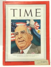 Dec 2, 1946 TIME Magazine- George Messersmith on Cover-News/Photos/Ads