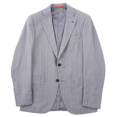 Abrigo deportivo de lana Isaia Slim-Fit gris medio 'Fresco Babyhair' 36R (UE 46) NUEVO CON ETIQUETAS Foto 1 de 4