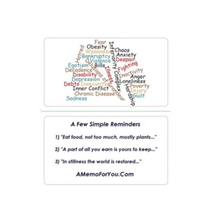 Tarjetas A MEMO FOR YOU - Recordatorios simples para estar sano, rico y sabio - Imagen 1 de 1