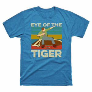 Eye of The Tiger Vintage Men's Short Sleeve Tee Cotton T-shirt Top