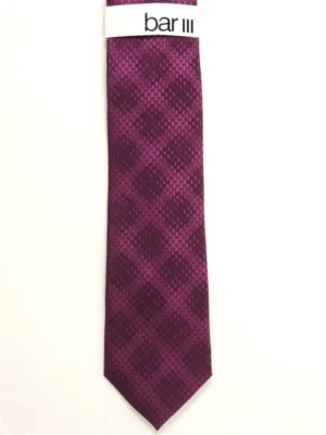 Corbata Bar III Para Hombre 100% Seda Limelight Sólida Berenjena Delgada 2 3/4" x 58" Foto 1 de 2