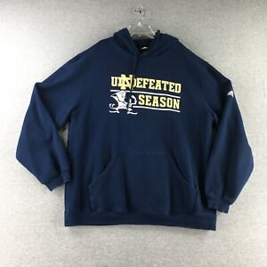 Notre Dame Sweater Mens Extra Large Pullover Hoodie Sweatshirt Adidas Blue