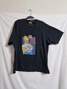 Simpsons Vintage "5 Basic Food Groups" Mens Large Black T Shirt - Picture 1 of 10