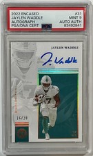 Jaylen Waddle Autograph / 20. PSA DNA Certified Auto Auth- Card Mint 9. POP 1!
