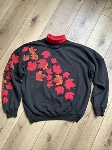 Vintage 90s Art Unlimited Sportswear Leaf Autumn Herbst Damen Large Sweatshirt - Bild 1 von 10