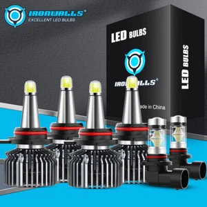 For Chrysler PT Cruiser 2006-2010 8-sides 6000K LED Headlight Bulbs High Low Fog - Picture 1 of 17