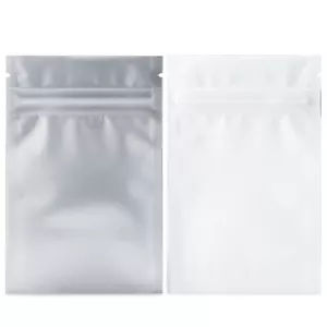 1000 Smell Proof Mylar Bags - Resealable Heat Seal Tear Notch Baggies, Gram Size - Picture 1 of 4