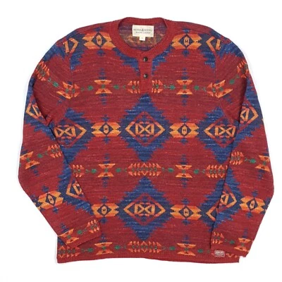 Denim Supply Aztec Navajo Sweater Henley Medium /Large Knit Western Ralph Lauren - Image 1 of 4