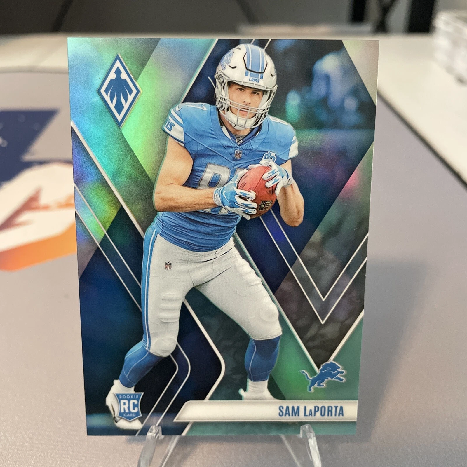 2023 Panini Phoenix - Sam LaPorta RC - Teal /150 #115 Lions