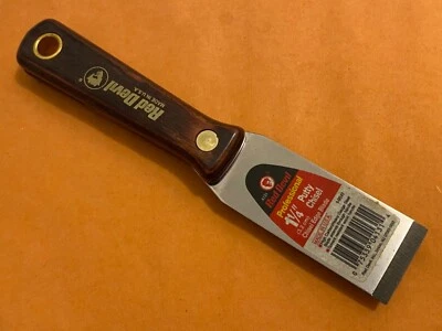 U.S.A. - RED DEVIL #4131 - PROFESSIONAL 1-1/4” PUTTY CHISEL KNIFE - FREE SHIP - Image 1 of 3