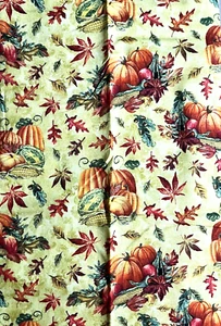 1 YD vorgeschnitten Thanksgiving Kürbismais HERBST - 100 % Baumwolle Stoff David Textilien - Bild 1 von 3