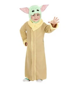 Grogu Yoda Costume 2T-3T Mandalorian Toddler Boys Girl Robe Padded Hat Halloween - Picture 1 of 11