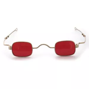 Gafas de sol cuadradas Hi Tek Alexander doradas retro victorianas ajustables - Imagen 1 de 2